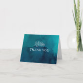 Moody Ocean Waterverf Dank u kaart (Voorkant)