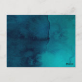 Moody Ocean Waterverf Dank u Receptie Kaart (Achterkant)