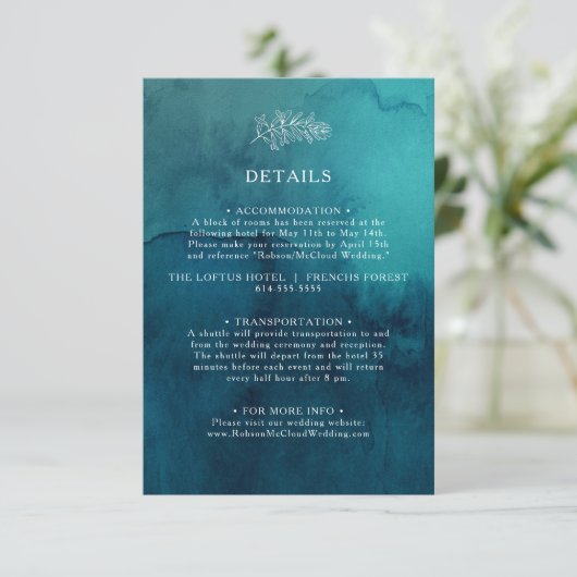 Moody Ocean Waterverf Details Behuizing Kaart (Staand voorkant)