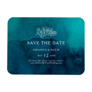 Moody Ocean Waterverf Flexible Save the Date Magneet
