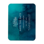 Moody Ocean Waterverf Flexible Save the Date Magneet (Verticaal)