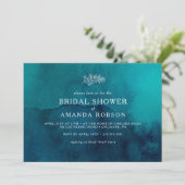 Moody Ocean Waterverf Horizontaal Vrijgezellenfees Kaart (Staand voorkant)