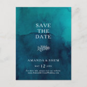Moody Ocean Waterverf Save the Date Briefkaart (Voorkant)