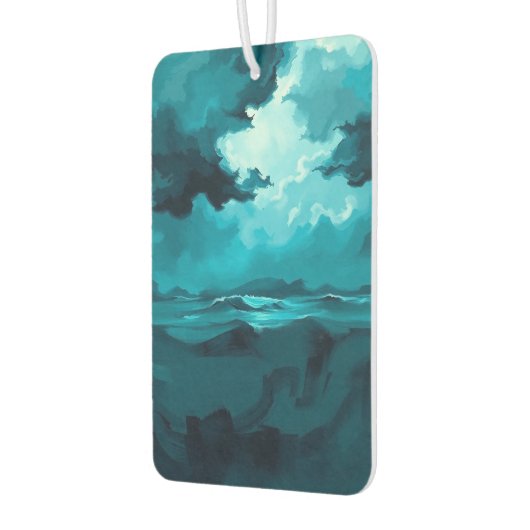 Moody Ocean Waves Under Stormy Sky – Abstract Seas Luchtverfrisser (Links)