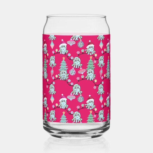 Moody Octopus With Christmas Lights Red (Gauche)