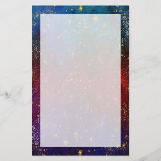 Moody Ombre | Psychedelic Grunge Gold Stardust Briefpapier (Voorkant)
