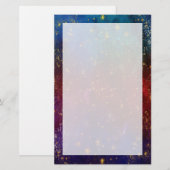 Moody Ombre | Psychedelic Grunge Gold Stardust Briefpapier (Voorkant / Achterkant)