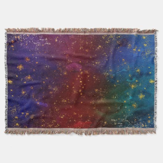 Moody Ombre | Psychedelic Grunge Gold Stardust Deken (Voorkant)
