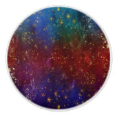 Moody Ombre | Psychedelic Grunge Gold Stardust Keramische Knop (Voorkant)