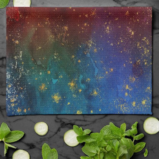 Moody Ombre | Psychedelic Grunge Gold Stardust Theedoek