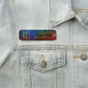 Moody Ombre Psychedelic Grunge Stardust Branding Naamplaatje