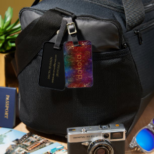 Moody Ombre Psychedelic Grunge Stardust Custom Bagagelabel