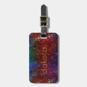 Moody Ombre | Psychedelic Grunge Stardust Custom Bagagelabel (Voorkant verticaal)