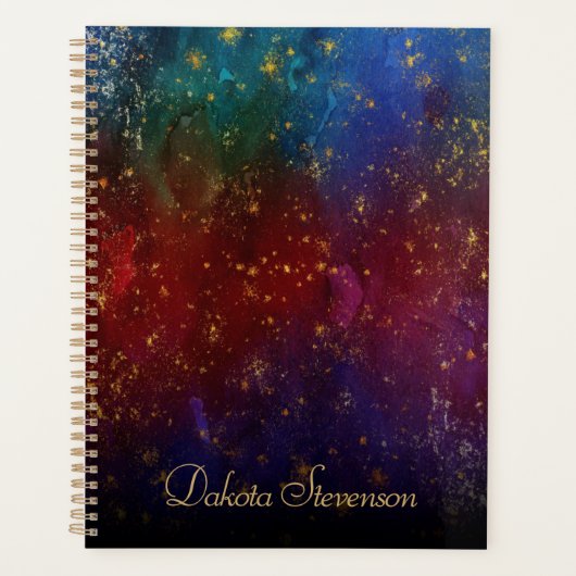 Moody Ombre | Psychedelic Grunge Stardust Custom Planner (Voorkant)