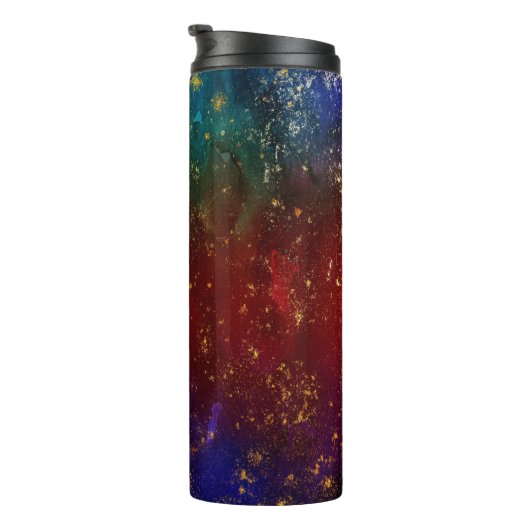 Moody Ombre | Psychedelic Grunge Stardust Custom Thermosbeker (Geroteerd rechts)