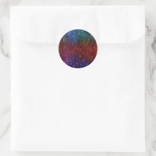 Moody Ombre Psychedelische Grunge Goud Stardust Ronde Sticker
