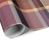 Moody Oversized Autumn Sunset Plaid Cadeaupapier (Rol Hoek)