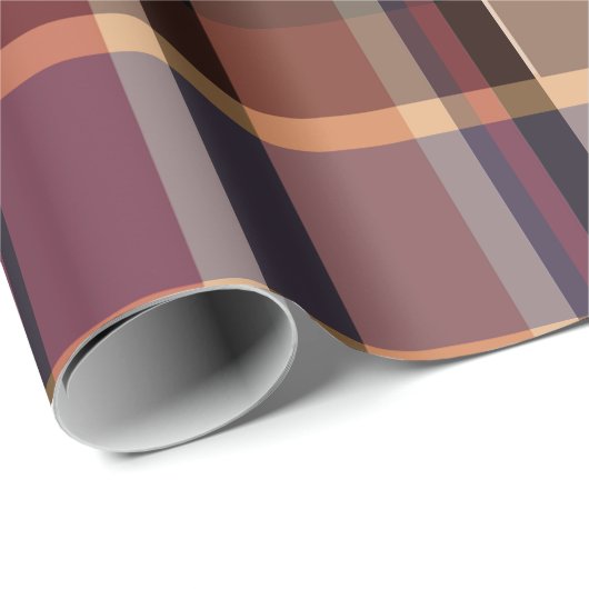 Moody Oversized Autumn Sunset Plaid Cadeaupapier (Rol Hoek)