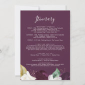 Moody Paarse bruiloft Welkomstbrief & reisroute (Achterkant)