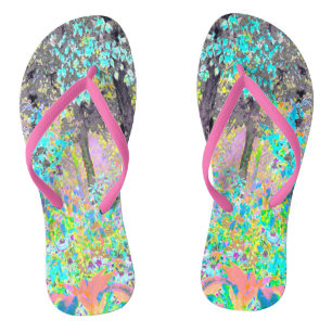 Moody Paarse Morning Sunrise in Mijn Rubio Garden Teenslippers