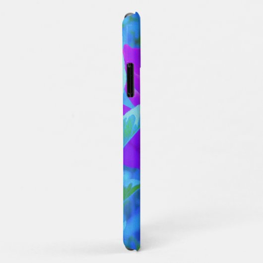 Moody Paarse Peony met mooie olievlek Case-Mate iPhone Case (Achterkant/rechts)