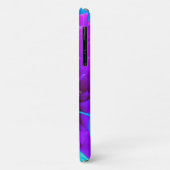 Moody Paarse Peony met mooie olievlek Case-Mate iPhone Case (Achterkant/links)