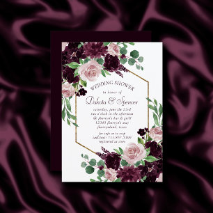 Moody Passion   Dramatische Paarse bloemendouche Kaart