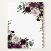 Moody Passion | Dramatische Paarse Wijn Rozen Cust Planner (Achterkant)