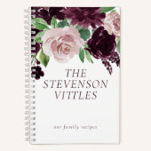 Moody Passions | Dramatisch Paarse wijn Roos recep Notitieboek (Voorkant)