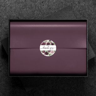 Moody Passions   Dramatische Paarse wijn Dank u Ronde Sticker