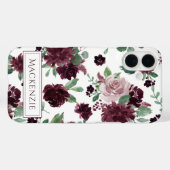 Moody Passions | Dramatische Paarse Wijn Roos Cust Case-Mate iPhone Case (Achterkant (horizontaal))