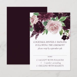 Moody Passions   Dramatische Paarse Wijn Roos Garl RSVP Kaartje