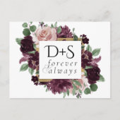 Moody Passions | Dramatische wijn Save the Date Aankondigingskaart (Voorkant)