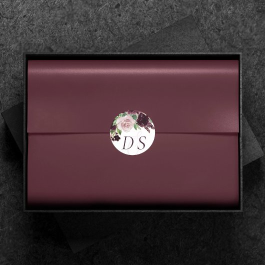 Moody Passions | Paarse krans Verandering van datu Ronde Sticker