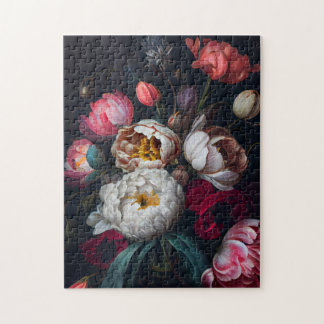 Moody Peony Painterly Floral Legpuzzel