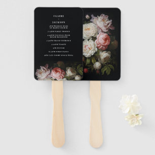 Moody Peony Roos Floral Handwaaier