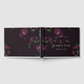 Moody Purple Blooms Calligraphie Mariage Livre d'o (Complet)