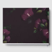 Moody Purple Blooms Calligraphie Mariage Livre d'o (Verso)