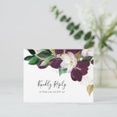 Moody Purple Blooms Song Request Carte Postale RSV (Debout devant)