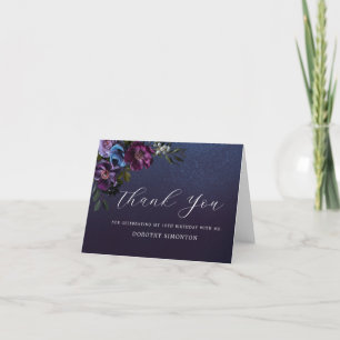 Moody Purple Flowers 18e anniversaire Merci