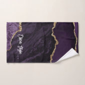 Moody Purple Gold serviette de bain en marbre (Serviette à main)