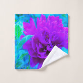 Moody Purple Peony avec beau feuillage (Gant de toilette)