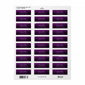 Moody Purple Plum Modern Watercolor Schabre Etiket (Full Sheet)