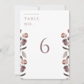 Moody Purple Rose Mariage Numéro de table Signer (Devant)