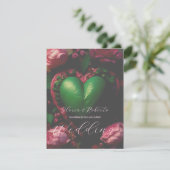 Moody Radiant Heart Floral Mexicaanse bruiloft Kaart (Staand voorkant)
