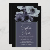 Moody Romantisch Donker Bloemen Gotische Bruiloft Kaart (Voorkant / Achterkant)