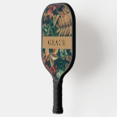 Moody Romantisch Tropisch Goud Bloemen Pickleball Paddle (Links)