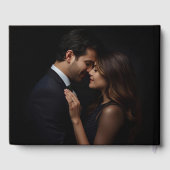 Moody Rustic Foil Guest Books Photo Guest Book (Verso)