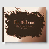 Moody Rustic Foil Guest Books Photo Guest Book (Recto)