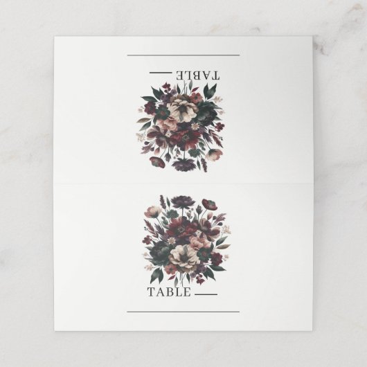 Moody rustieke tuin bloemen Bohemian bruiloft (Buitenkant ongevouwen)